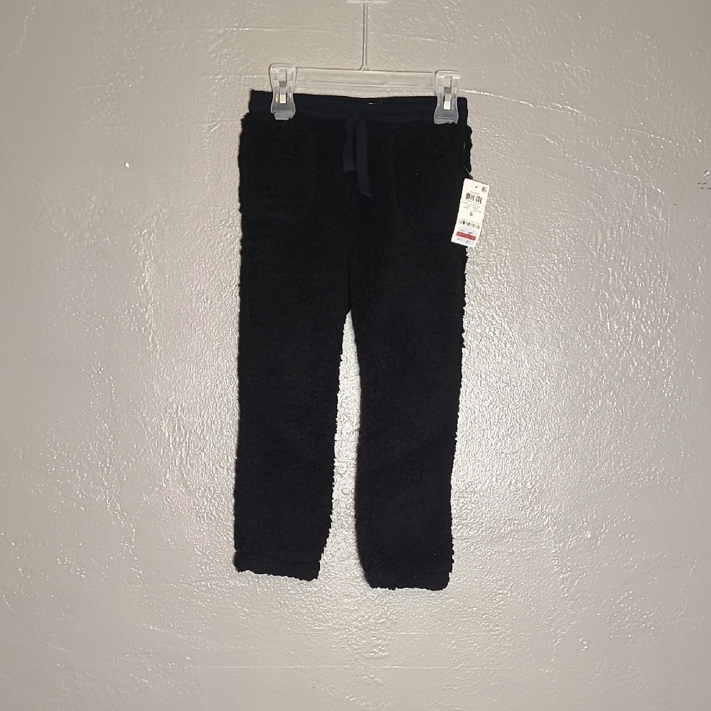 Cozy Black Kids Fleece Pants